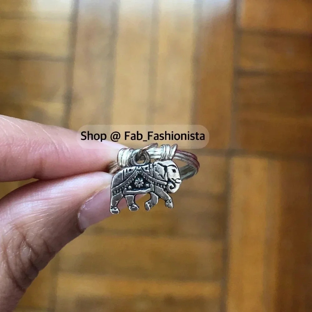 Sterling Silver Elephant Ring - image 2